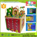 Four Sides Educational Wooden Cube Box Game Kindergarden Activity Play Center Baby Toy Cube